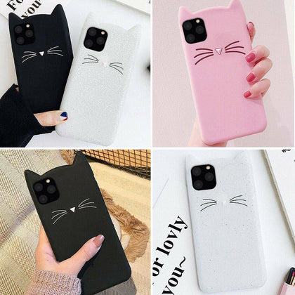 Fr Iphone 11 Pro Max  XS Max XR  8 plus 7  Slim Cute Cat Girls Women Phone Case Cover - Place Wireless