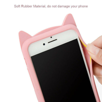 Fr Iphone 11 Pro Max  XS Max XR  8 plus 7  Slim Cute Cat Girls Women Phone Case Cover - Place Wireless