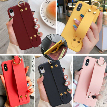 Iphone 11 Pro Max 8 Plus 7 XS Max XR Wrist Strap Girls Cute Phone Case Covers - Place Wireless