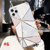 For  iPhone 11 Pro Max 8 Plus XS MAX XR Geometric Marble Cute Girl Phone Case Cover