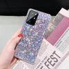 F Samsung Galaxy S21 + Note 20 Ultra S20 FE Shockproof Bling Glitter Case Cover