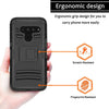 For LG V50 ThinQ Shockproof TPU Hard Hybrid Clip Holster Stand Phone Case Cover