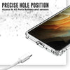 For Samsung Galaxy S21 Ultra,S21 Plus,S21 5G Case Crystal Clear Kickstand Cover