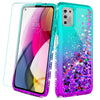 For Motorola Moto G Stylus 2021 Bling Liquid Case Defender Cover /Tempered Glass