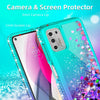 For Motorola Moto G Stylus 2021 Bling Liquid Case Defender Cover /Tempered Glass