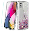 For Motorola Moto G Stylus 2021 Bling Liquid Case Defender Cover /Tempered Glass