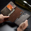 For iPhone X 8/7/6s Plus Leather Removable Wallet Magnetic Flip Card Case Cover