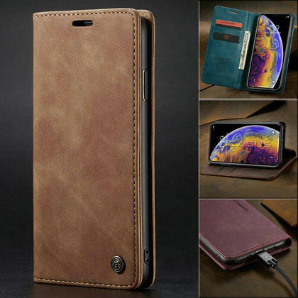 iPhone 11 PRO XS MAX/8/7/6 Plus MAGNETIC FLIP COVER Leather Wallet Card Case - Place Wireless