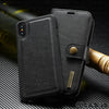 For iPhone X 8/7/6s Plus Leather Removable Wallet Magnetic Flip Card Case Cover