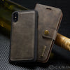 For iPhone X 8/7/6s Plus Leather Removable Wallet Magnetic Flip Card Case Cover