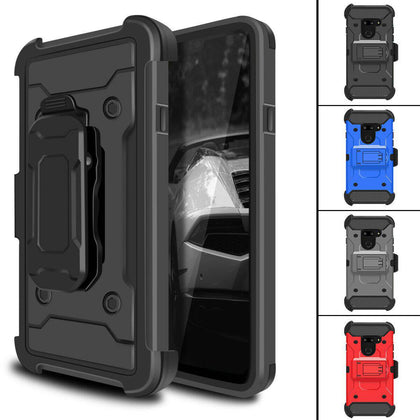 For LG Stylo 4/4 Plus Holster Case Rugged Heavy Duty Kickstand Cover - Place Wireless
