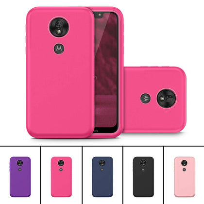 For Motorola Moto G7 Play Heavy Duty Protection Shock Absorption Dual Layer Case - Place Wireless