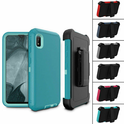 For Samsung Galaxy A10e  with Belt Clip Holster, 360 Protection  Case Heavy Duty Armor Rugged Cover - Place Wireless