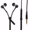 Zipper Wired 3.5mm Jack Earbuds Earphones In-Ear Stereo Headset With Microphone