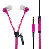 Zipper Wired 3.5mm Jack Earbuds Earphones In-Ear Stereo Headset With Microphone