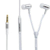 Zipper Wired 3.5mm Jack Earbuds Earphones In-Ear Stereo Headset With Microphone