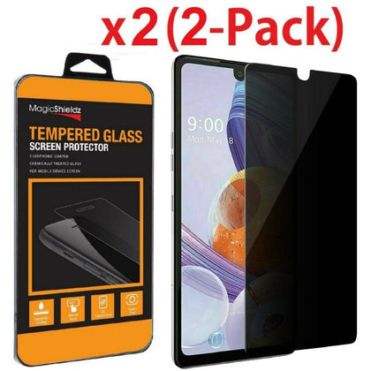 2 Packs For LG Stylo 6 Anti-Spy HD Privacy Real Tempered Glass Screen Protector - Place Wireless