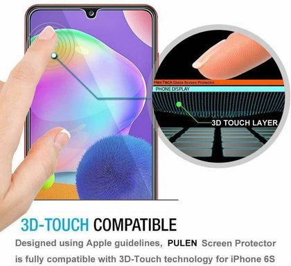 2-Pack Tempered Glass Film Screen Protector for Samsung Galaxy A01, A11, A21, A31 - Place Wireless