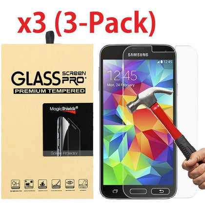 3-Pack Tempered Glass Screen Protector for Samsung Galaxy S3, S4, S5, S6, Note 2, 3, 4, 5 - Place Wireless