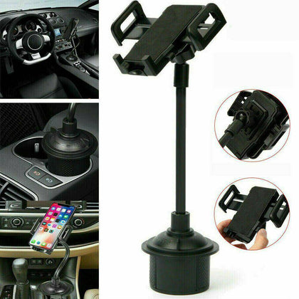 Universal Adjustable Gooseneck Cup Cradle Car Mount Holder For Cell Phone GPS - Place Wireless