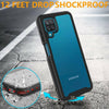 For Samsung Galaxy A12 Case, Transparent Rugged Cover + Tempered Glass Protector