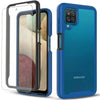 For Samsung Galaxy A12 Case, Transparent Rugged Cover + Tempered Glass Protector