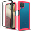 For Samsung Galaxy A12 Case, Transparent Rugged Cover + Tempered Glass Protector