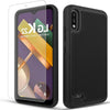 For LG K22 / K22 Plus Case, Shockproof Armor Cover + Tempered Glass Protector