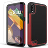 For LG K22 / K22 Plus Case, Shockproof Armor Cover + Tempered Glass Protector