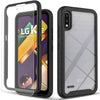 For LG K22 / K22 Plus Case, Transparent Rugged Cover + Tempered Glass Protector