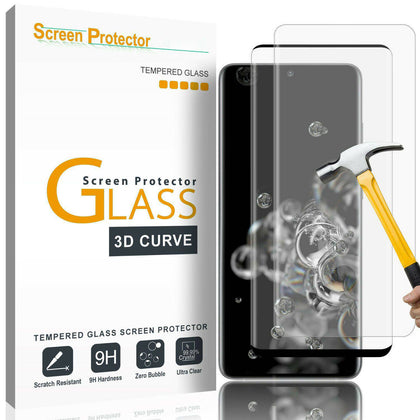 For Samsung Galaxy S20, S20 Plus, S20 Ultra S10, S10+, S10e, S9, S8 Tempered Glass Screen Protector - Place Wireless