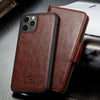 For iPhone 12/11 Pro Max XR XS Mini Removable Leather Wallet Magnetic Card Case