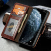 For iPhone 12/11 Pro Max XR XS Mini Removable Leather Wallet Magnetic Card Case