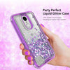 For LG Aristo 3, Aristo 2,Risio 3, Phoenix 4,Tribute Dynasty, Tribute Empire, Zone 4, Rebel 3, Rebel 4, Fortune 2, LG V3 2018 Liquid Glitter Bling Shock Phone Case