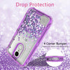 For LG Aristo 3, Aristo 2,Risio 3, Phoenix 4,Tribute Dynasty, Tribute Empire, Zone 4, Rebel 3, Rebel 4, Fortune 2, LG V3 2018 Liquid Glitter Bling Shock Phone Case