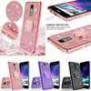 For LG Stylo 5 / Stylo 5 Plus Cute Girls Glitter Phone Case with Ring Kickstand