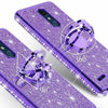 For LG Stylo 5 / Stylo 5 Plus Cute Girls Glitter Phone Case with Ring Kickstand