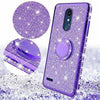 For LG Stylo 5 / Stylo 5 Plus Cute Girls Glitter Phone Case with Ring Kickstand