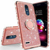 For LG Stylo 5 / Stylo 5 Plus Cute Girls Glitter Phone Case with Ring Kickstand