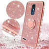 For LG Stylo 5 / Stylo 5 Plus Cute Girls Glitter Phone Case with Ring Kickstand