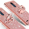 For LG Stylo 5 / Stylo 5 Plus Cute Girls Glitter Phone Case with Ring Kickstand