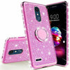 For LG Stylo 5 / Stylo 5 Plus Cute Girls Glitter Phone Case with Ring Kickstand