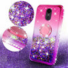 For LG Stylo 5 / Stylo 5 Plus Cute Girls Glitter Phone Case with Ring Kickstand