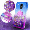 For LG Stylo 5 / Stylo 5 Plus Cute Girls Glitter Phone Case with Ring Kickstand