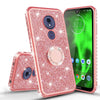 Motorola Moto G7 Power / G7 Supra Case Glitter Rhinestone Ring Kickstand Cover