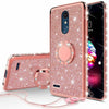 For LG Stylo 5 / Stylo 5 Plus Cute Girls Glitter Phone Case with Ring Kickstand