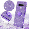 For LG Stylo 6 Cute Girls Glitter Phone Case with Ring Kickstand