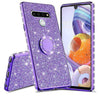 For LG Stylo 6 Cute Girls Glitter Phone Case with Ring Kickstand