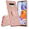 For LG Stylo 6 Cute Girls Glitter Phone Case with Ring Kickstand