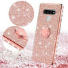 For LG Stylo 6 Cute Girls Glitter Phone Case with Ring Kickstand